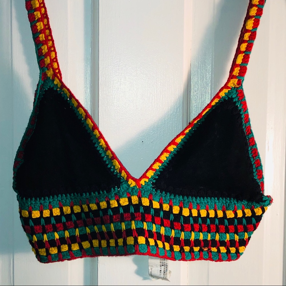 ‘🎈3@ $20’  4E21 l Crochet Rainbow Bikini Bralette
